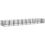 Vidaxl chenil d'ext�rieur pour chiens acier 18, 77 m�