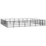 Vidaxl chenil d'ext�rieur pour chiens acier 39, 52 m�