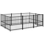Vidaxl chenil d'ext�rieur pour chiens acier 5, 63 m�