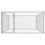 Vidaxl chenil extrieur pour chiens acier galvanis 2x2x1 m