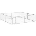 Vidaxl chenil ext�rieur pour chiens acier galvanis� 4x4x1 m