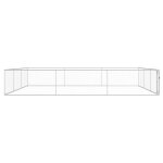 Vidaxl chenil ext�rieur pour chiens acier galvanis� 6x6x1 m