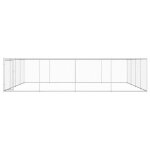 Vidaxl chenil ext�rieur pour chiens acier galvanis� 760x760x185 cm