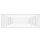 Vidaxl chenil ext�rieur pour chiens acier galvanis� 950x570x185 cm