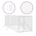 Vidaxl chenil d'extérieur pour chiens argenté 2x6x2 m acier galvanisé Vidaxl chenil d'extérieur pour chiens argenté 2x6x2 m acier galvanisé