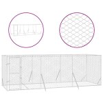 Vidaxl chenil d'extrieur pour chiens argent 6x2x2 m acier galvanis