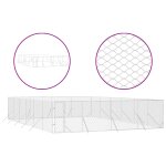 Vidaxl chenil d'extrieur pour chiens argent 8x12x2 m acier galvanis