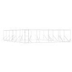 Vidaxl chenil d'ext�rieur pour chiens argent� 8x12x2 m acier galvanis�