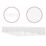 Vidaxl chenil d'extrieur pour chiens argent 8x16x2 m acier galvanis
