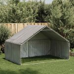 Vidaxl chenil d'extrieur pour chiens housse 3x2x1, 9 m acier galvanis