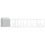Vidaxl chenil d'ext�rieur pour chiens avec toit argent� 10x6x2, 5 m