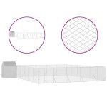 Vidaxl chenil d'ext�rieur pour chiens avec toit argent� 12x12x2, 5 m