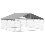 Vidaxl chenil ext�rieur avec toit 300x300x150 cm