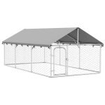Vidaxl chenil ext�rieur avec toit 400x200x150 cm
