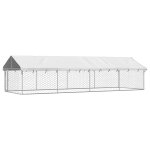 Vidaxl chenil extrieur avec toit 600x200x150 cm