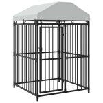 Vidaxl chenil ext�rieur avec toit pour chiens 120 x 120 x 150 cm
