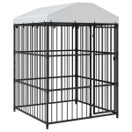 Vidaxl chenil d'ext�rieur avec toit pour chiens 150x150x210 cm