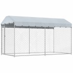 Vidaxl chenil d'ext�rieur avec toit pour chiens 382x192x225 cm