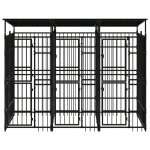 Vidaxl chenil d'extérieur avec toit pour chiens acier 5, 53 m² Vidaxl chenil d'extérieur avec toit pour chiens acier 5, 53 m²