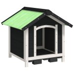 Vidaxl chenil gris 65x65x61, 5 cm bois de pin solide