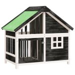 Vidaxl chenil gris 96x60, 5x87 cm bois de pin solide Vidaxl chenil gris 96x60, 5x87 cm bois de pin solide