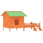 Vidaxl chenil marron 159x120x88, 5 cm bois de pin solide