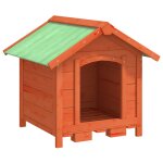 Vidaxl chenil marron 65x65x61, 5 cm bois de pin solide