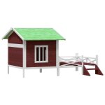 Vidaxl chenil moka 159x120x88, 5 cm bois de pin solide