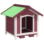 Vidaxl chenil moka 65x65x61, 5 cm bois de pin solide