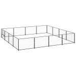 Vidaxl chenil noir 16 m� acier