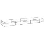 Vidaxl chenil noir 16 m� acier