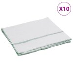 Vidaxl chiffon de nettoyage 10 pcs blanc et des rayures vertes 50x60cm Vidaxl chiffon de nettoyage 10 pcs blanc et des rayures vertes 50x60cm