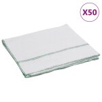 Vidaxl chiffon de nettoyage 50 pcs blanc et des rayures vertes 50x60cm Vidaxl chiffon de nettoyage 50 pcs blanc et des rayures vertes 50x60cm