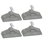 Vidaxl cintres antidrapants 100 pcs gris velours