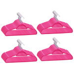 Vidaxl cintres antidrapants 100 pcs rose velours