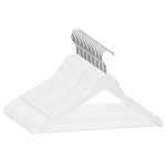 Vidaxl cintres antidrapants 20 pcs blanc bois dur