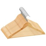 Vidaxl cintres antidrapants 20 pcs bois dur