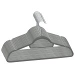 Vidaxl cintres antidrapants 20 pcs gris velours