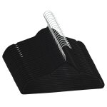 Vidaxl cintres antid�rapants 20 pcs noir velours
