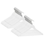 Vidaxl cintres antidrapants 50 pcs blanc bois dur