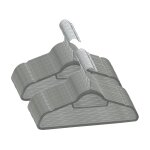 Vidaxl cintres antidrapants 50 pcs gris velours