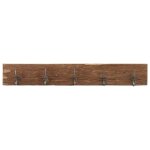 Vidaxl cintre de couloir et 5 crochets 100x2, 5x15 cm bois r�cup�ration