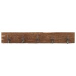 Vidaxl cintre de couloir et 5 crochets 100x2, 5x15 cm bois récupération Vidaxl cintre de couloir et 5 crochets 100x2, 5x15 cm bois récupération
