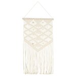 Vidaxl cintre mural en macram� 40x80 cm coton