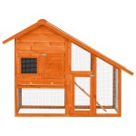 Vidaxl clapier 140x63x120 cm bois de sapin massif