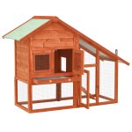 Vidaxl clapier 140x63x120 cm bois de sapin massif