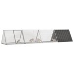 Vidaxl clapier anthracite 403, 5x80, 5x71 cm acier galvanisé Vidaxl clapier anthracite 403, 5x80, 5x71 cm acier galvanisé