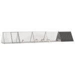 Vidaxl clapier anthracite 504, 5x80, 5x71 cm acier galvanis