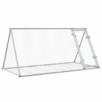 Vidaxl clapier argent 200x105x91 cm acier galvanis