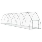 Vidaxl clapier argent� 105x600x120 cm acier galvanis�